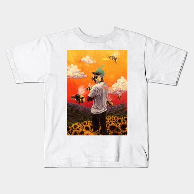 Flower Boy Kids T-Shirt by dmitryb1